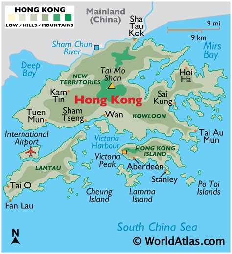 Hong Kong Map .